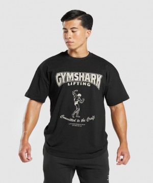 Gymshark Committed To The Craft T-Shirt T-Shirts Zwart | 74DGPYWKE