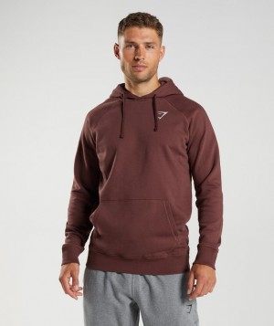 Gymshark Crest Hoodie Hoodies Bruin | 60METVQFN