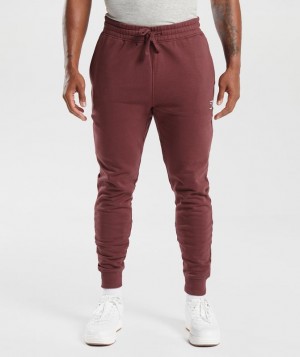 Gymshark Crest Joggers Joggingbroek Bordeaux | 36OJRISEW