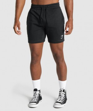 Gymshark Crest Shorts Korte Broek Zwart | 34YFATDIK