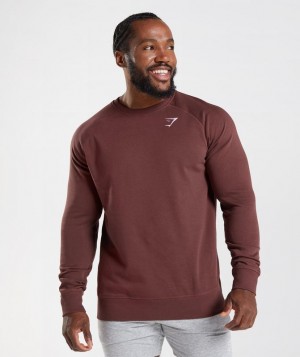 Gymshark Crest Sweatshirt Pullovers Bruin | 25UEJMOGT