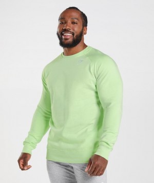 Gymshark Crest Sweatshirt Pullovers Groen | 62HTBSZPI