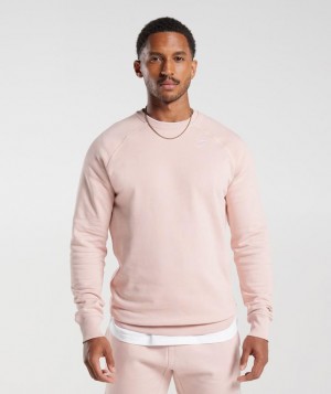 Gymshark Crest Sweatshirt Pullovers Roze | 73NEXBKUG