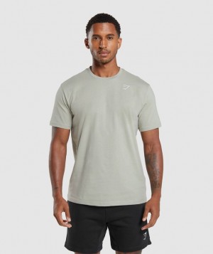 Gymshark Crest T-Shirt T-Shirts Grijs | 07NQRBOKA