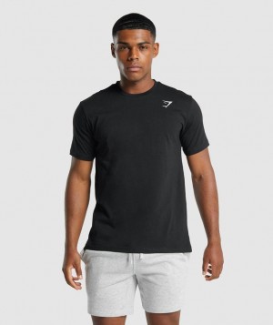 Gymshark Crest T-Shirt T-Shirts Zwart | 36ROGBTSK