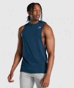 Gymshark Critical 2.0 Drop Arm Tank Drop Armhole Tank Donkerblauw | 14JPUTRYD