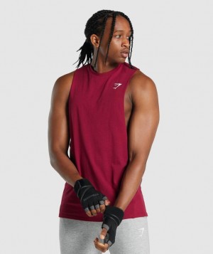 Gymshark Critical 2.0 Drop Arm Tank Drop Armhole Tank Bordeaux | 86SLJZVWD