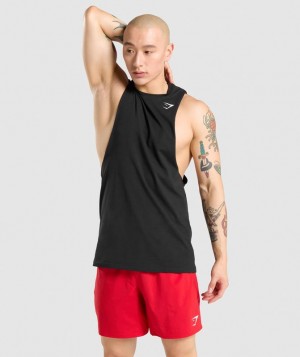 Gymshark Critical Drop Arm Tank Tanktop Zwart | 81IUORYCN