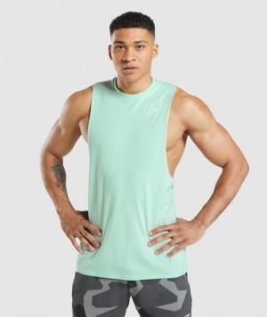 Gymshark Critical Drop Arm Tank Tanktop Blauw | 54HEJAFVO