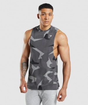 Gymshark Critical Drop Arm Tank Tanktop Zwart | 52PYCSBTX