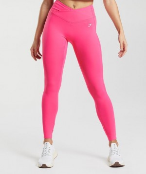 Gymshark Crossover Leggings Leggings Fuchsie | 53EBPJXNI