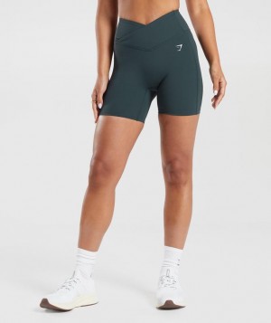 Gymshark Crossover Shorts Korte Broek Darkest Teal | 26BAUYRIH