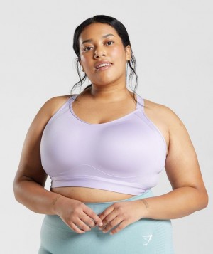 Gymshark Cut Out Back High Support Sports Bra, B/C-E/F Sports Bras Soft Lilac | 20BTXQUHR