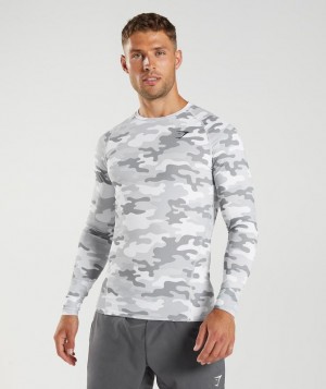 Gymshark Element Baselayer Long Sleeve Top Long Sleeve Top Lichtgrijs | 37AMYQNGP