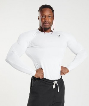 Gymshark Element Baselayer Long Sleeve T-Shirt Baselayer Wit | 76TRVWUDN