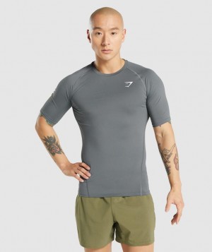 Gymshark Element Baselayer T-Shirt Baselayer Charcoal | 04BEUVLRC