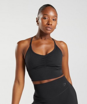 Gymshark Elevate Longline Sports Bra Sports Bras Zwart | 94TFYQMOC