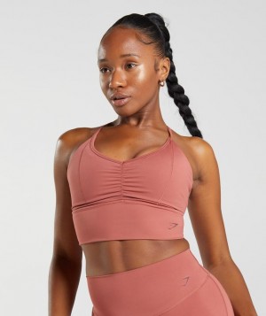 Gymshark Elevate Longline Sports Bra Sports Bras Roze Bruin | 97CVWSLNA