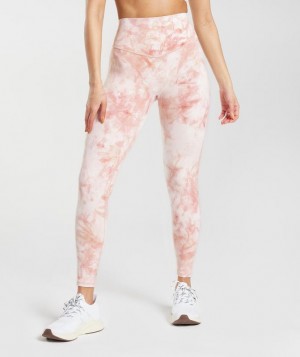 Gymshark Elevate Spray Dye Leggings Leggings Roze | 72DXBZAQC