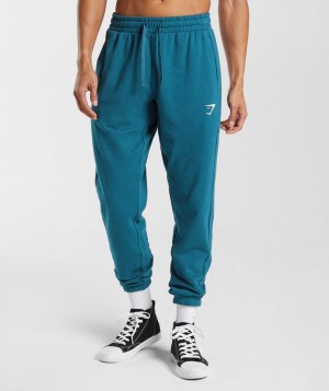 Gymshark Essential Oversized Joggers Joggingbroek Blauw | 17ZMOHXGI