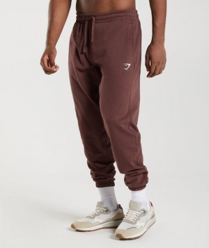 Gymshark Essential Oversized Joggers Joggingbroek Bruin | 85UASDIGB