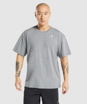 Gymshark Essential Oversized T-Shirt T-Shirts Grijs | 54FMOUHTP