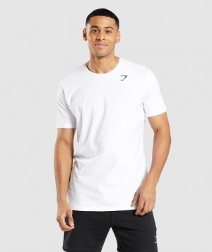 Gymshark Essential T-Shirt T-Shirts Wit | 98HCVZQDN