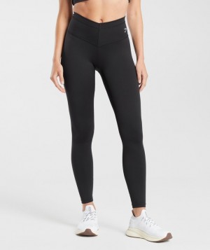 Gymshark Everyday V Waistband Leggings Leggings Zwart | 03NGIZXHV