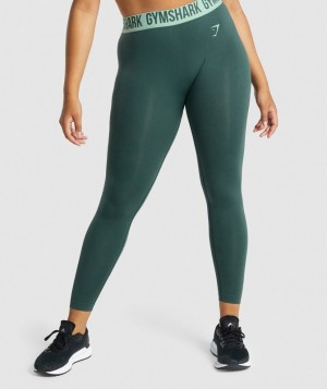 Gymshark Fit Seamless Leggings Leggings Donkergroen | 19SDYRVBU