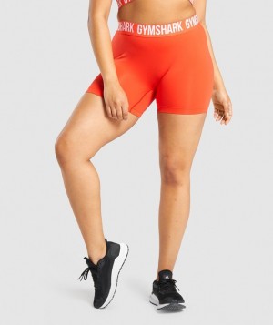 Gymshark Fit Seamless Shorts Korte Broek Oranje | 19UCIRTQW