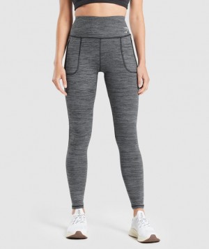 Gymshark Fleece Lined Pocket Leggings Leggings Grijs | 03VXQANYJ