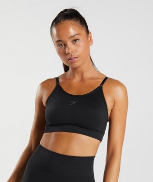 Gymshark Flex Strappy Sports Bra Sports Bras Zwart | 47LPGHSAC