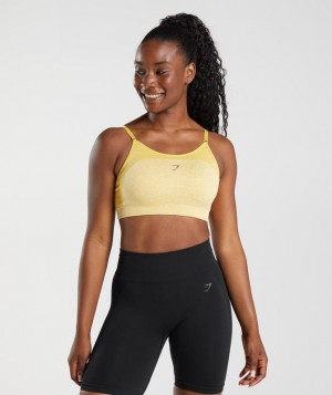 Gymshark Flex Strappy Sports Bra Sports Bras Medallion Yellow/White Marl | 18NTARVPX