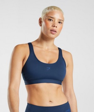 Gymshark Fraction Sports Bra Sports Bras Donkerblauw | 64BMRDATL