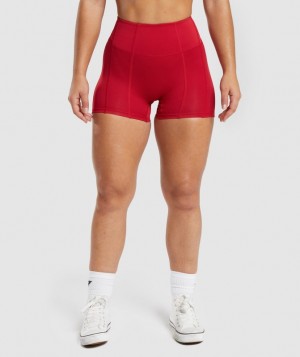 Gymshark GS Power High Rise Shorts Korte Broek Rood | 60KNCOUHW