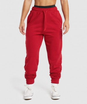 Gymshark GS Power Joggers Broek Rood | 37IAYMFHJ