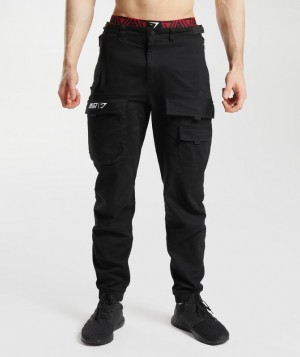 Gymshark GS x David Laid Cargo Pants Broek Zwart | 39NYTOGDB