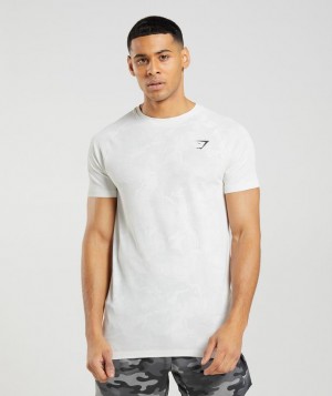 Gymshark Geo Seamless T-Shirt T-Shirts Grijs | 42UXVQLCP