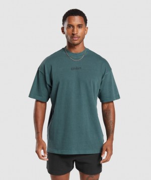 Gymshark Heavyweight T-Shirt T-Shirts Smokey Teal | 49IDCXPWR