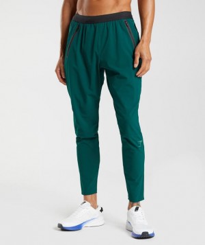 Gymshark Hybrid Woven Joggers Broek Groen | 05GKJLSHU