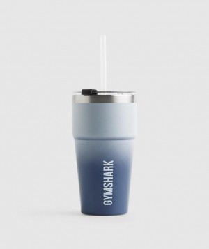 Gymshark Insulated Straw Cup All Bottles Blauw | 01ECFBWQN