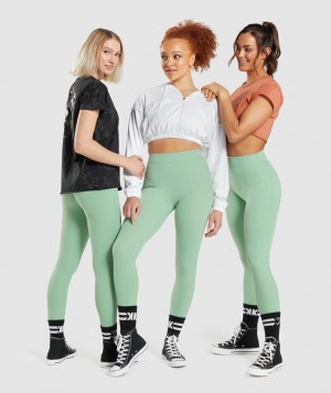 Gymshark KK Fit 7/8 Leggings Leggings Groen | 16WPEQORX