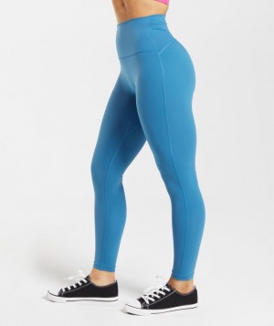 Gymshark Legacy Leggings Leggings Blauw | 91RNIPETO