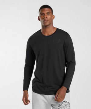 Gymshark Legacy Long Sleeve T-Shirt Long Sleeve Top Zwart | 92TSDECNZ