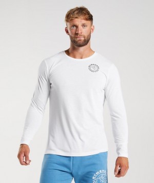 Gymshark Legacy Long Sleeve T-Shirt Long Sleeve Top Wit | 73TLNKYRJ