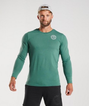 Gymshark Legacy Long Sleeve T-Shirt Long Sleeve Top Groen | 68GHIZSMK