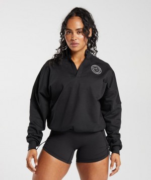 Gymshark Legacy Oversized Sweatshirt Pullovers Zwart | 39XMDVTCI