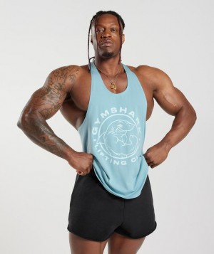 Gymshark Legacy Stringer Stringer Blauw | 10EIBFJOR