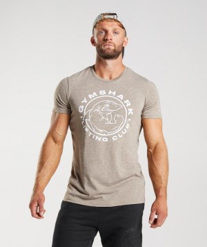 Gymshark Legacy T-Shirt T-Shirts Limestone Marl | 50IPBHQGA