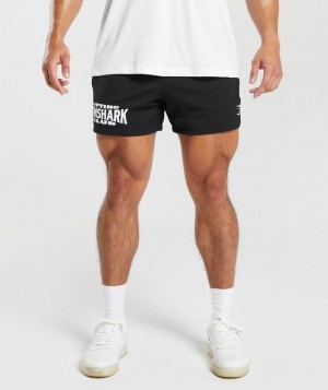 Gymshark Lifting Club Mesh 5" Shorts Korte Broek Zwart | 21VMUDLCH